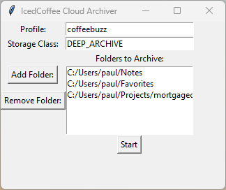 IcedCoffee Cloud Archiver Screenshot.
